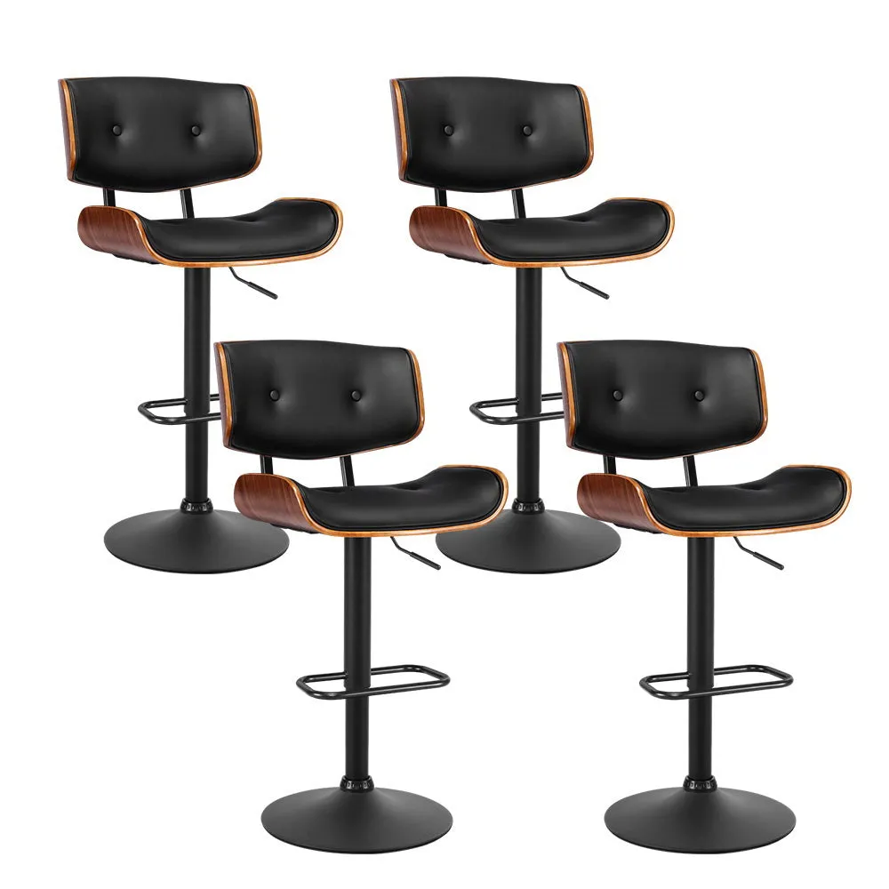 360° Rotatable PU Leather Bar Stools Set of 4 - Artiss