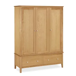 Alba Oak Triple Wardrobe