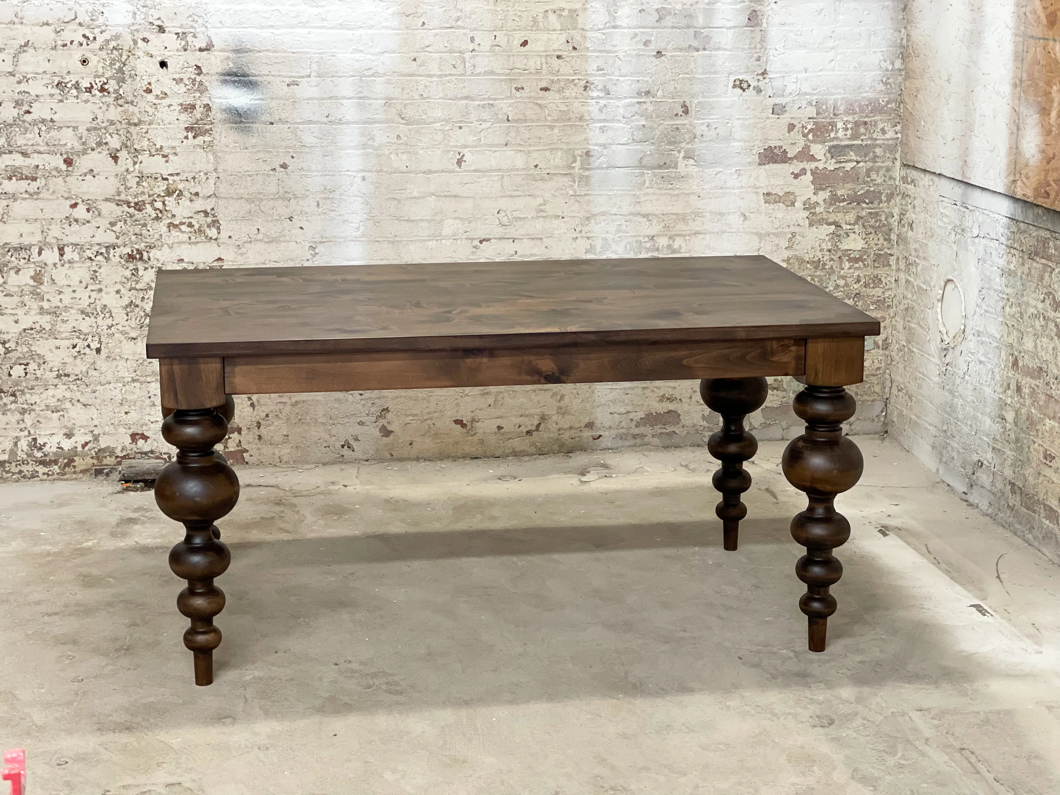 Alice Turned Leg Dining Table - Espresso