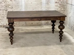 Alice Turned Leg Dining Table - Espresso