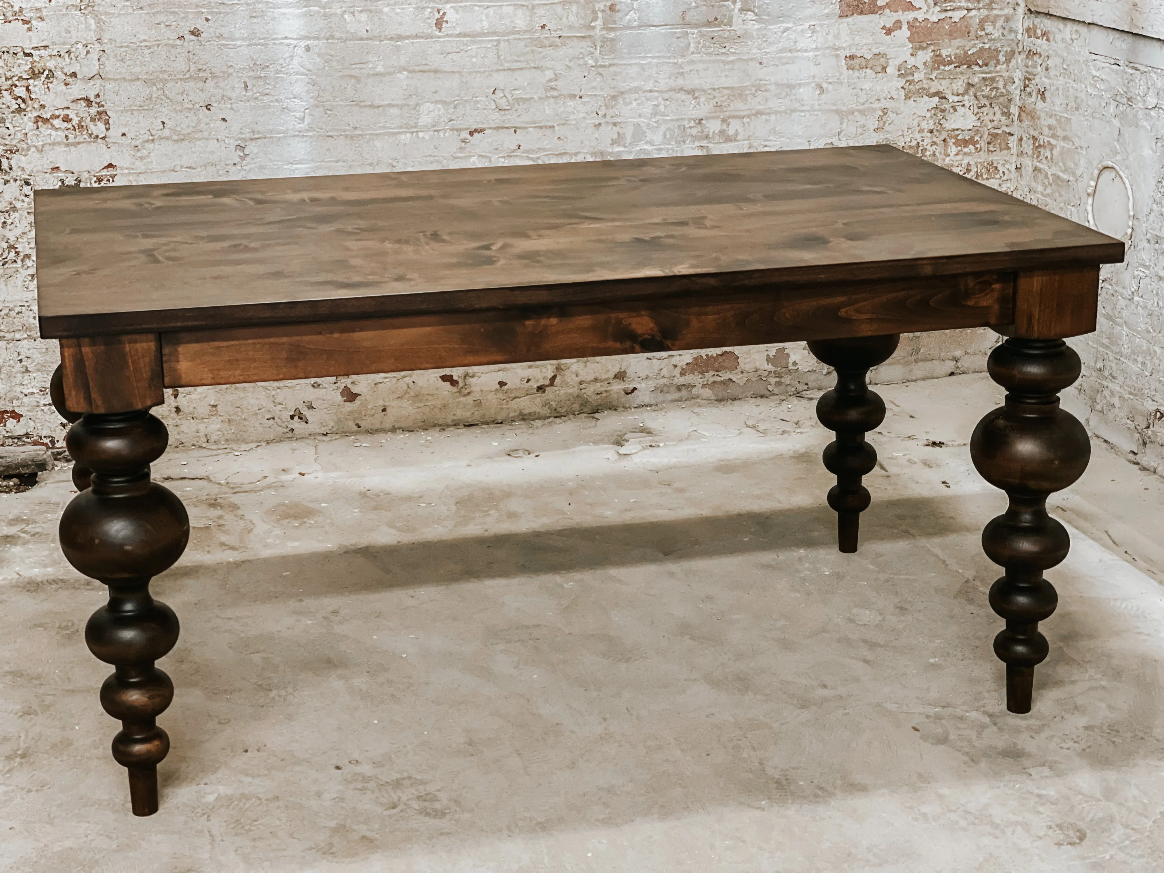 Alice Turned Leg Dining Table - Espresso