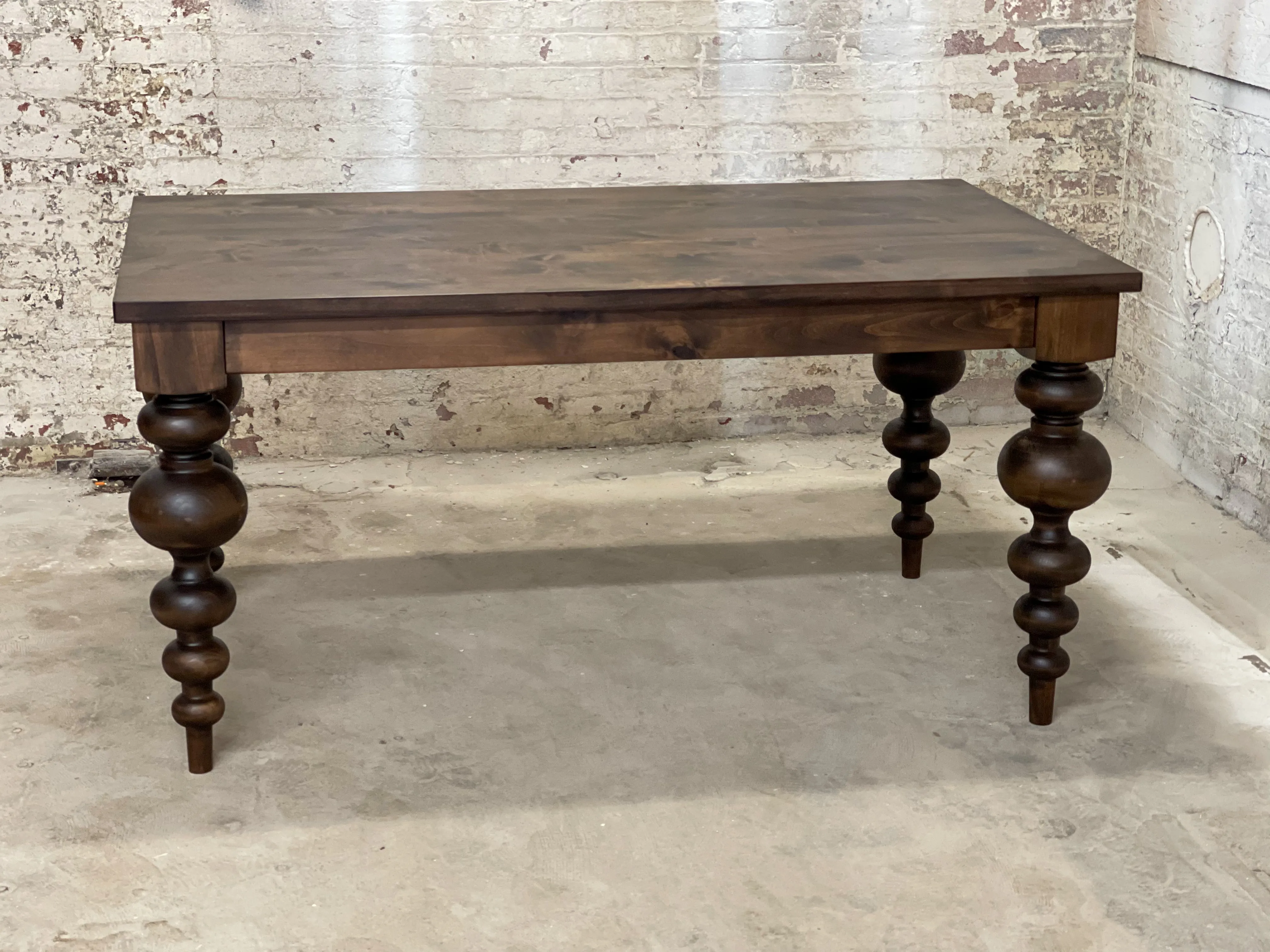 Alice Turned Leg Dining Table - Espresso