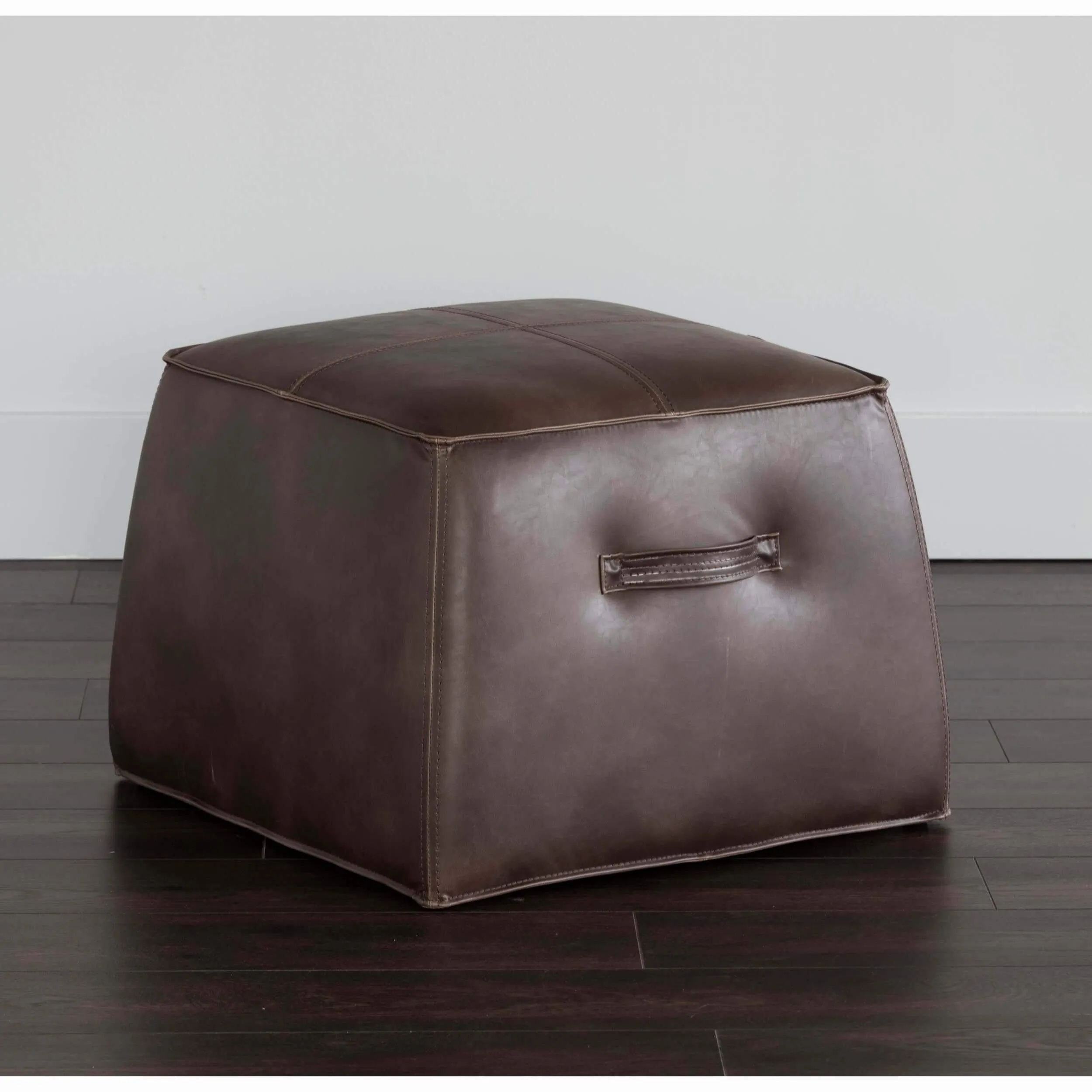 Aspen Ottoman, Havana Dark Brown