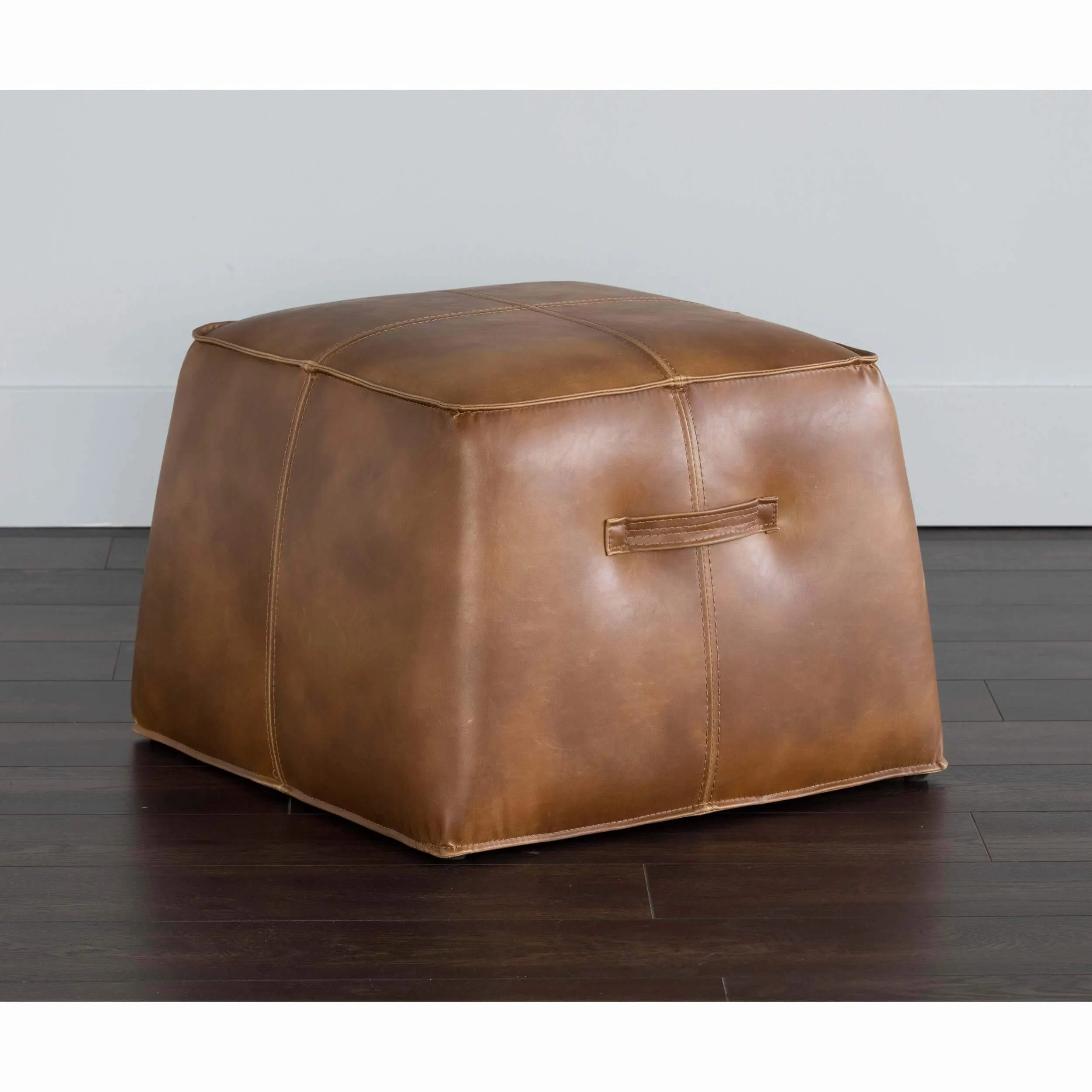 Aspen Ottoman, Tobacco Tan