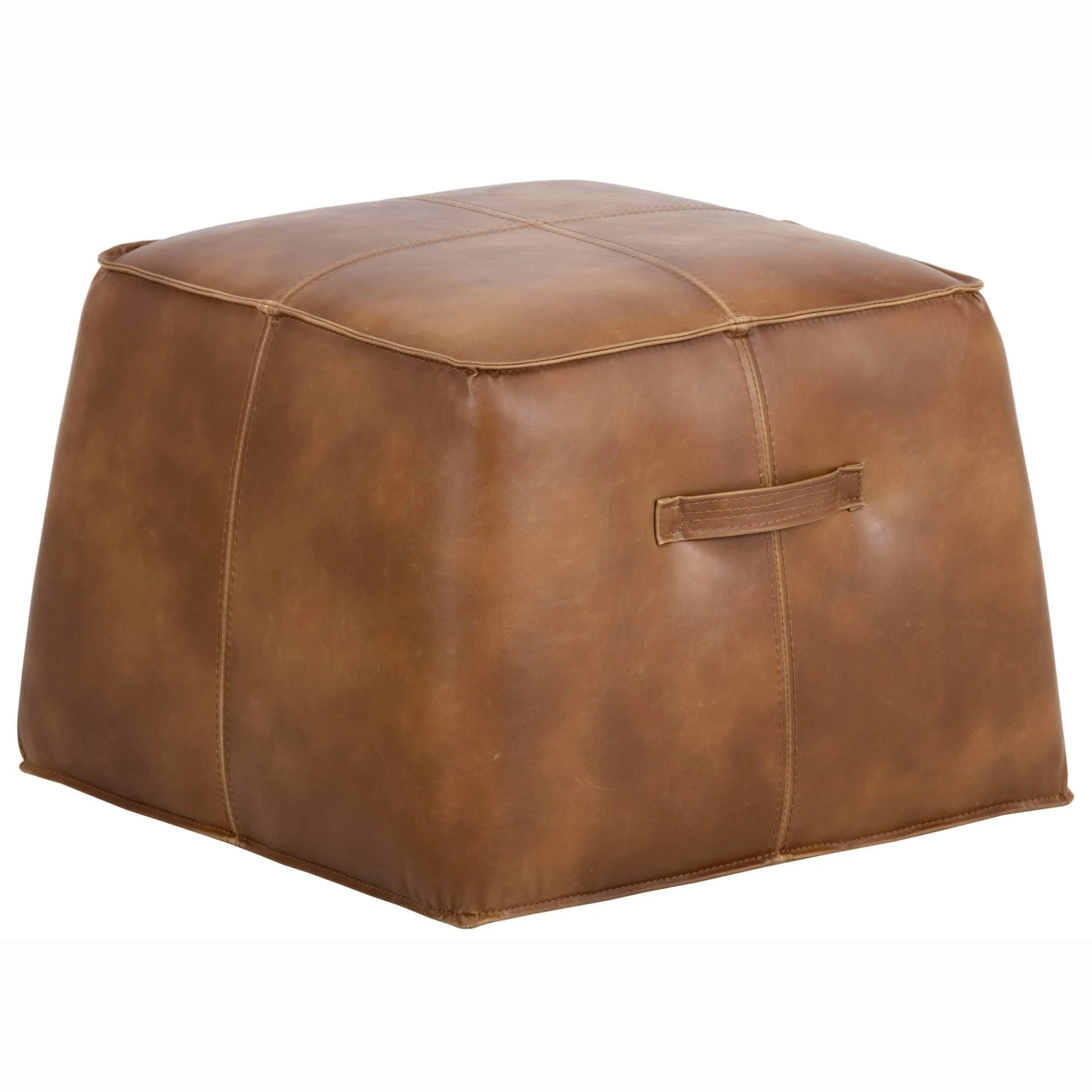 Aspen Ottoman, Tobacco Tan