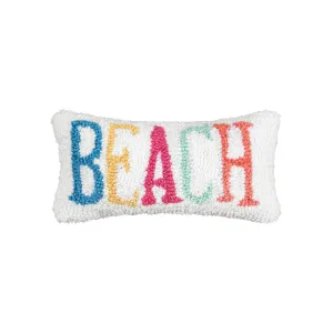 Beach Hooked Mini Pillow