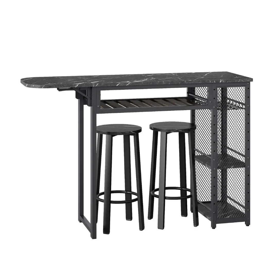 Bestier Industrial Dining Set - Buffet Table and Chair Set