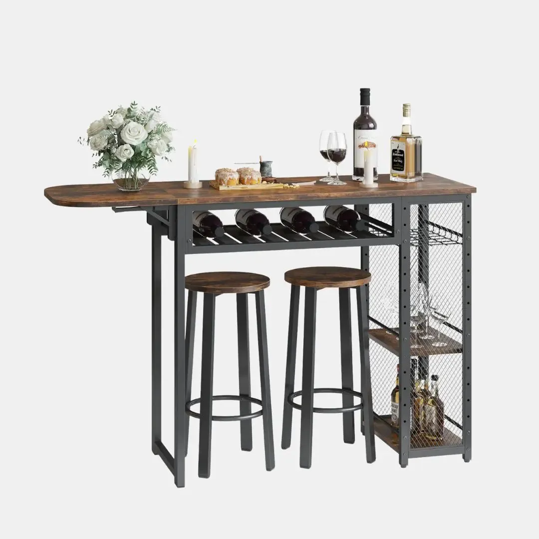 Bestier Industrial Dining Set - Buffet Table and Chair Set