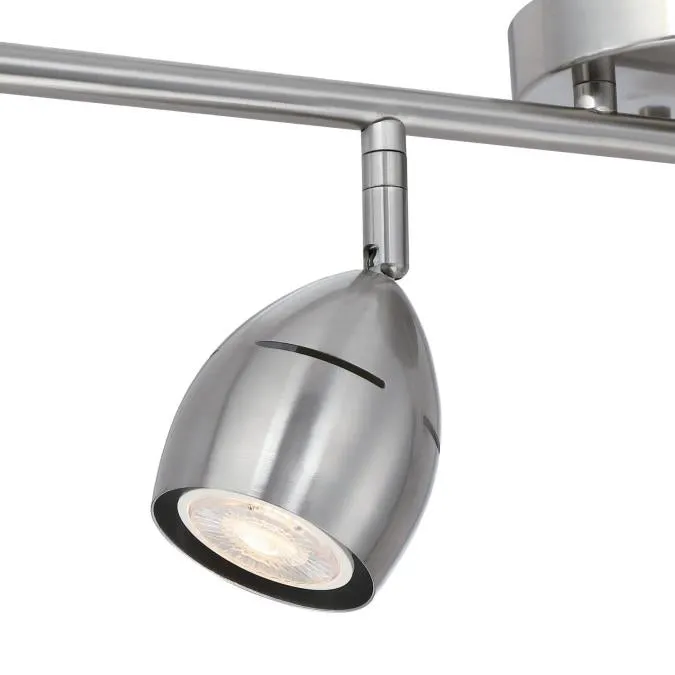 Borgata Four-Light LED Track Light Kit, Brushed Nickel Finish