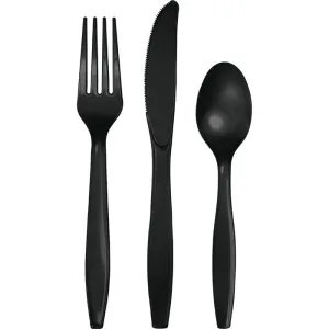 Bulk Black Velvet Assorted Plastic Cutlery (288 per Case)