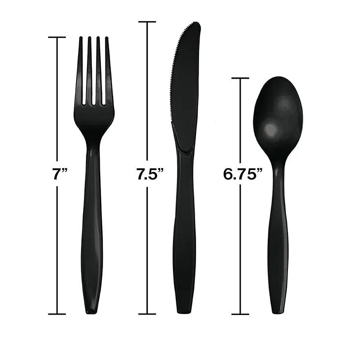 Bulk Black Velvet Assorted Plastic Cutlery (288 per Case)