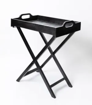 Butlers Tray with Folding Stand Black