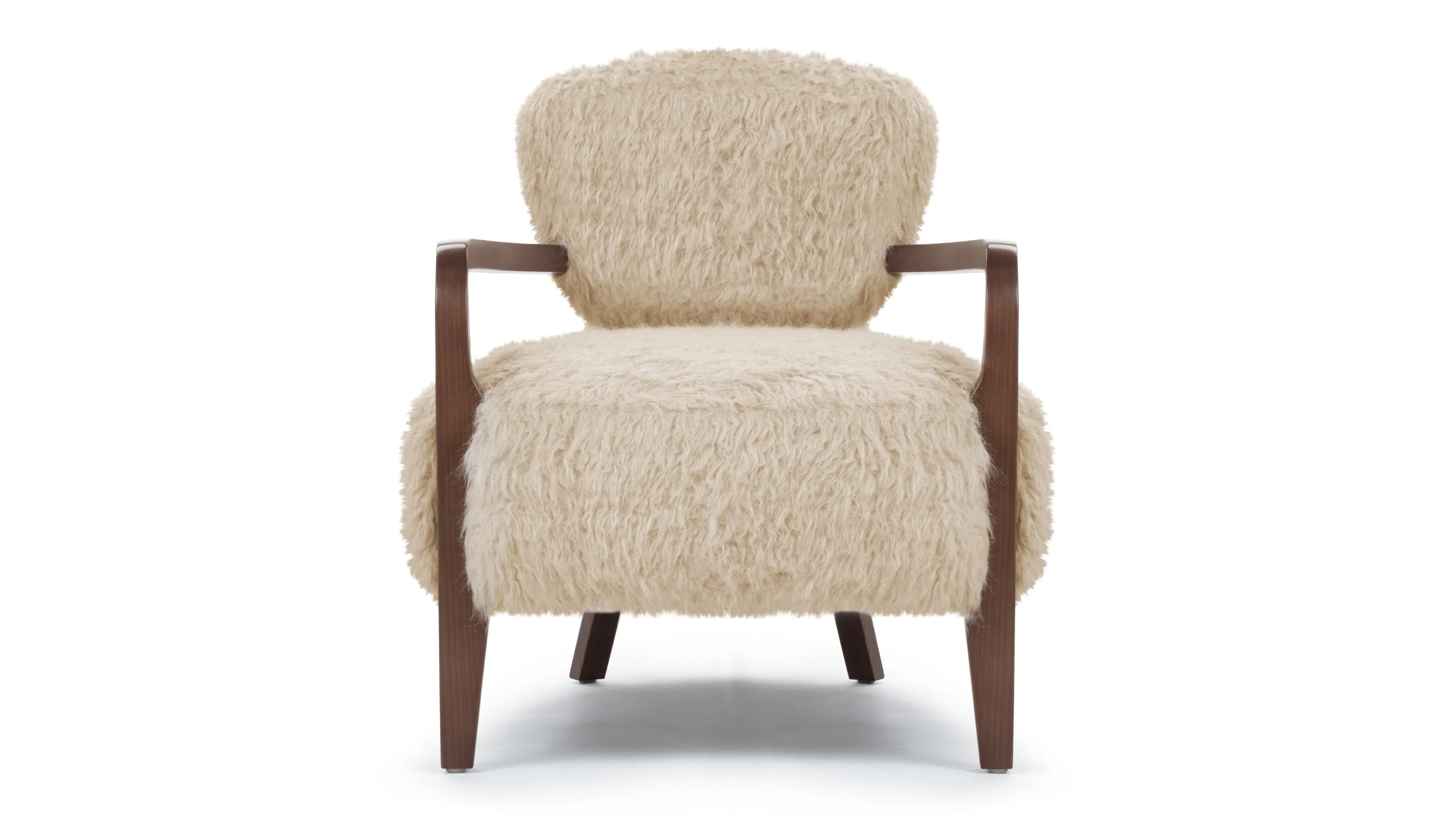 Cabana - Cabana Chair, Almond Long Hair Sherpa and Walnut