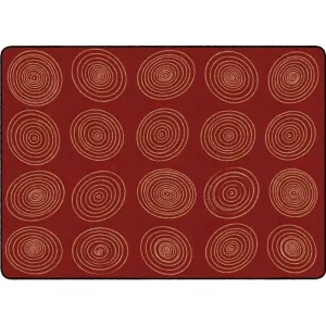 Circles Brick Area Seating Rug