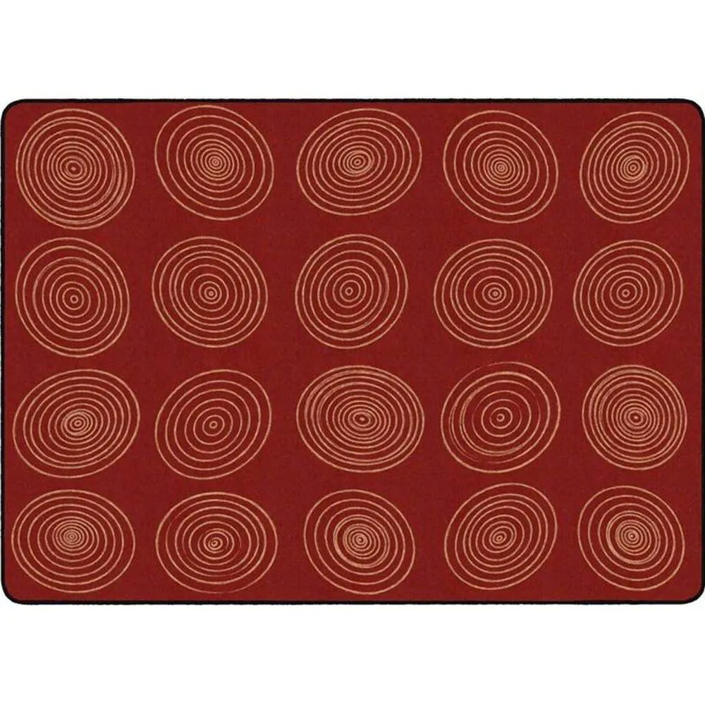 Circles Brick Area Seating Rug