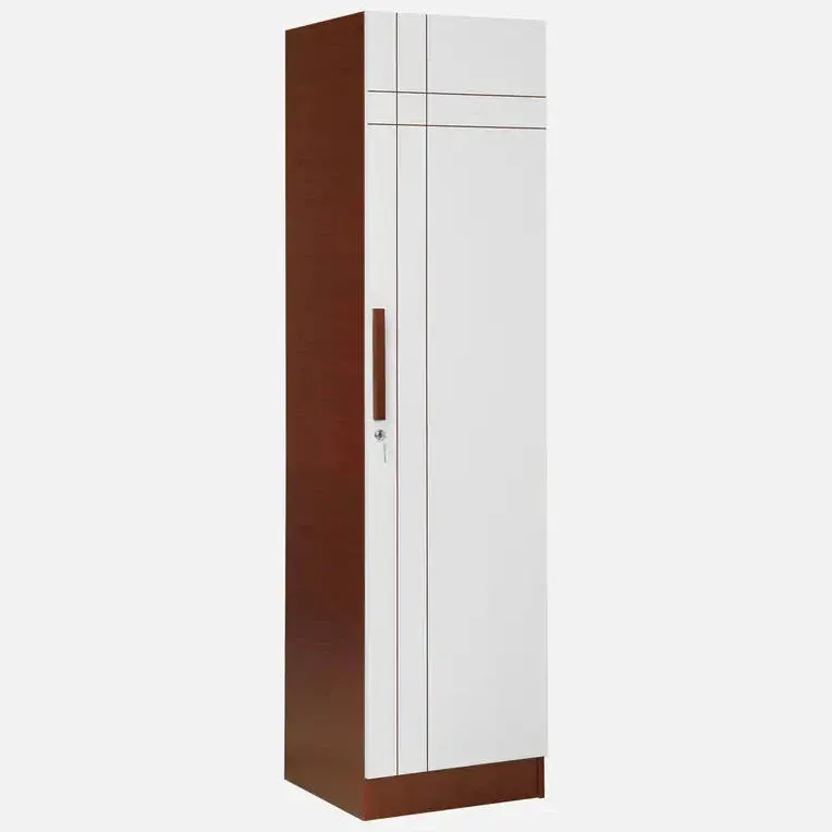 Compact Single-Door Wardrobe With Three Shelves For Organized And Stylish Storage