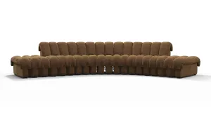 DS 600 - DS 600 Large Open End Sofa, Brown Vegan Suede