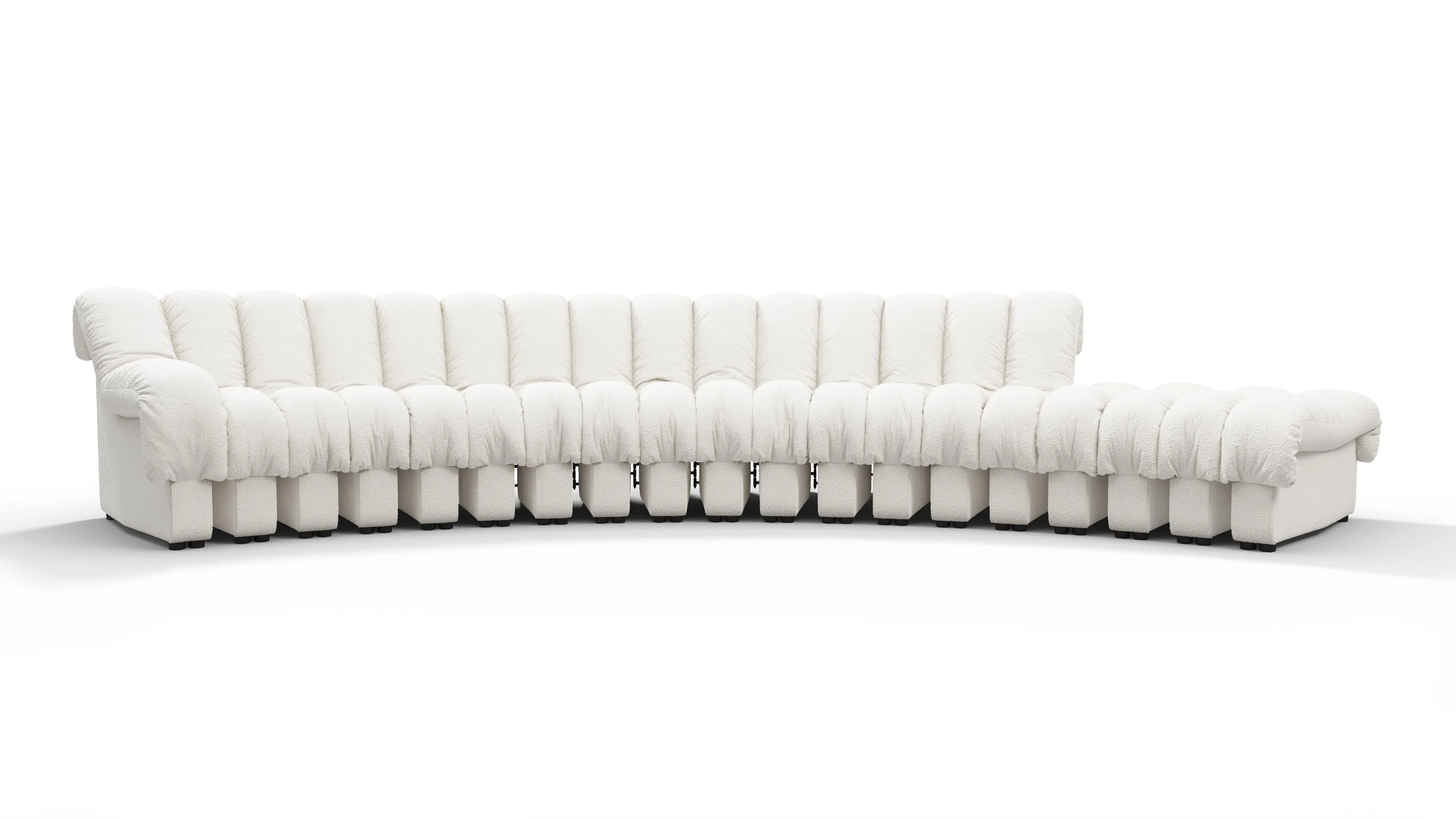 DS 600 - DS 600 Sectional, Combination 1, Left Arm, White Boucle