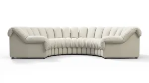 DS 600 - DS 600 Sectional, U Shape, Cream Vegan Leather