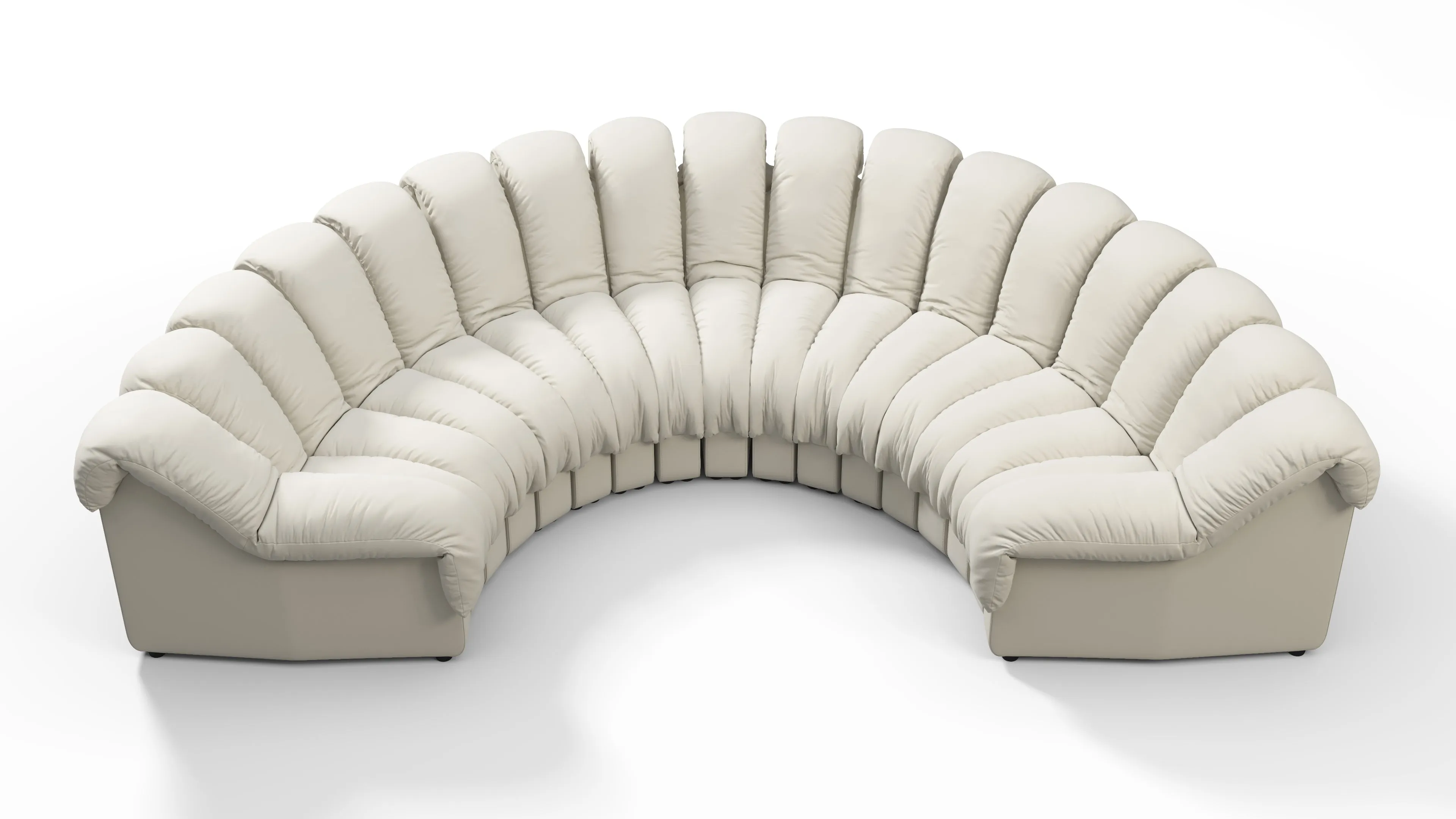 DS 600 - DS 600 Sectional, U Shape, Cream Vegan Leather