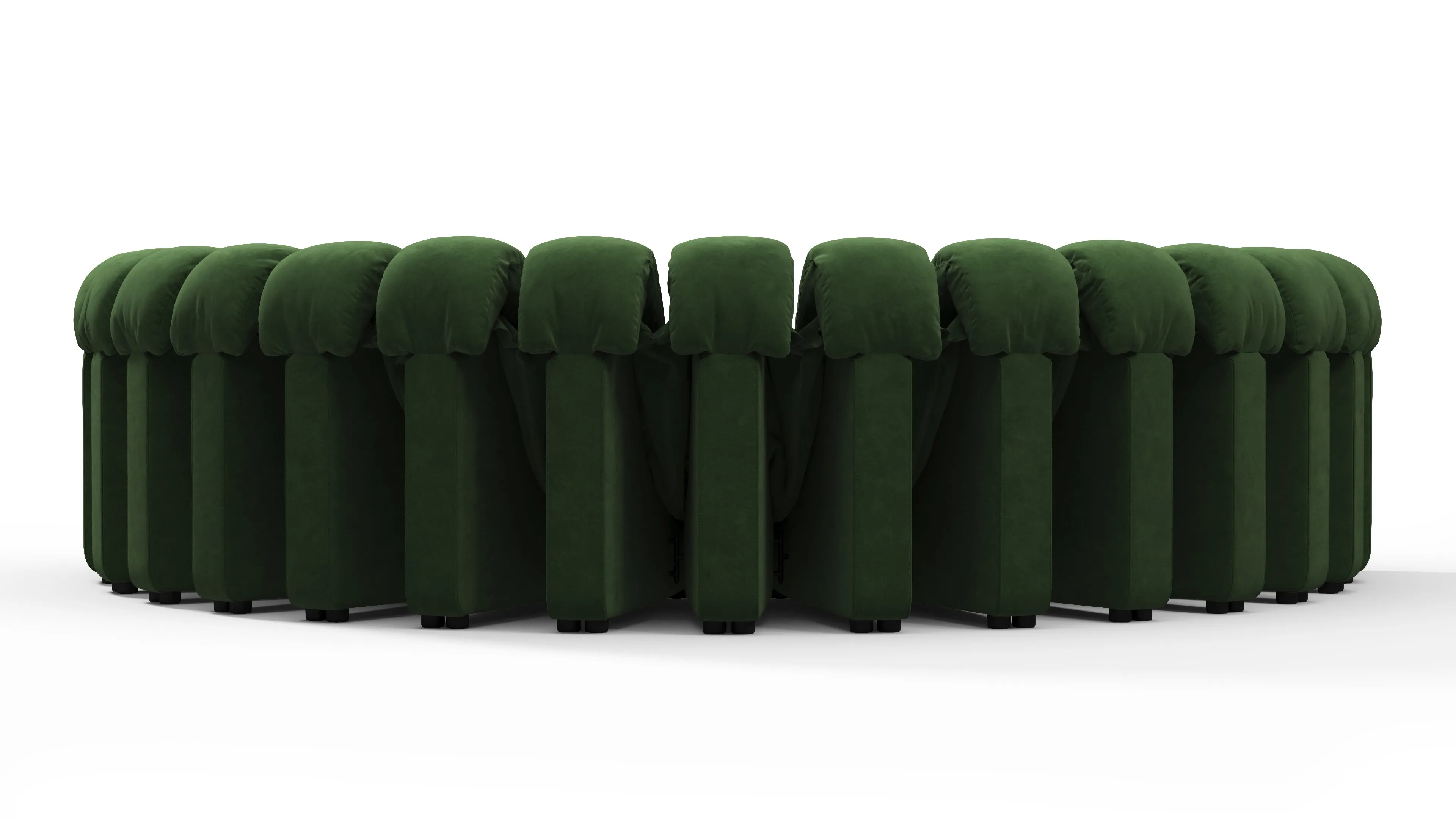 DS 600 - DS 600 Sectional, U Shape, Tarragon Vegan Suede