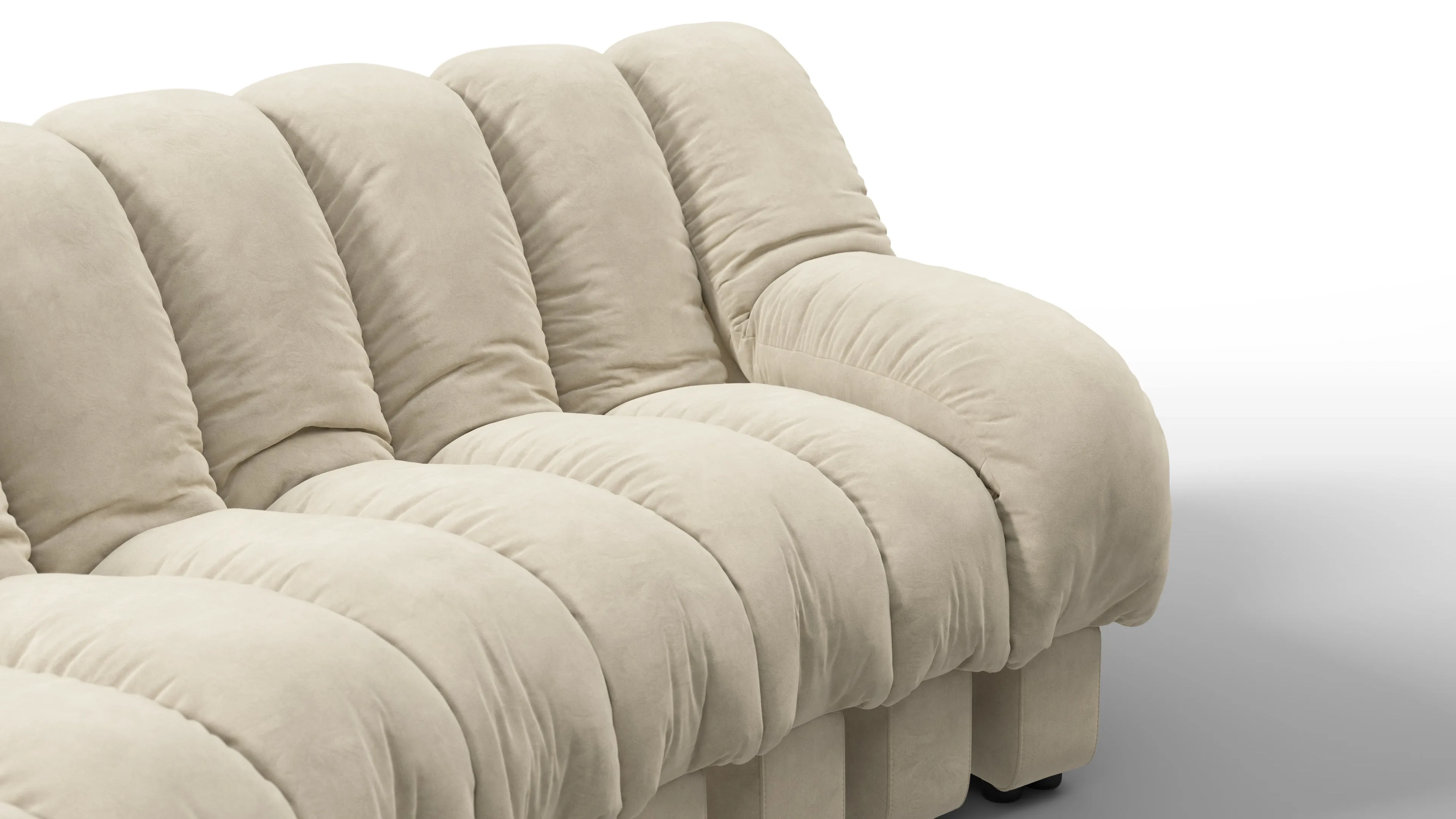 DS 600 - DS 600 Three Seater Sofa, Eggshell Vegan Suede