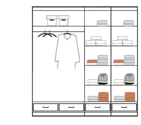 Durban 2 or 3 Sliding Mirror Door Wardrobes with Drawers