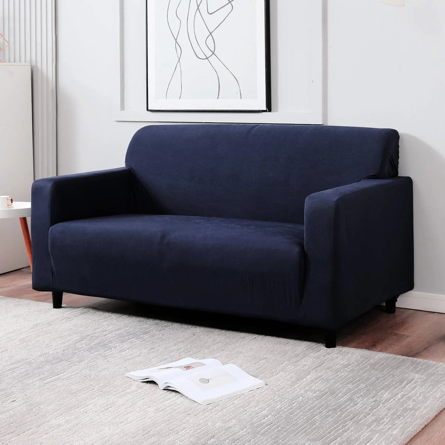 Elastic Stretchable Sofa Cover, Space Blue