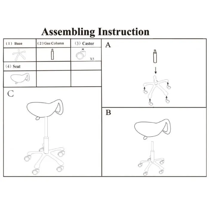 English Style Saddle Ergonomic Stool - Decrease Pain and Fatigue