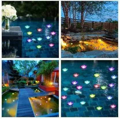 Eswarr Electricals Petals of Radiance: Flower Floating Sensor LED Candle - Blossoming Beauty in Every Flicker - Pack of 36