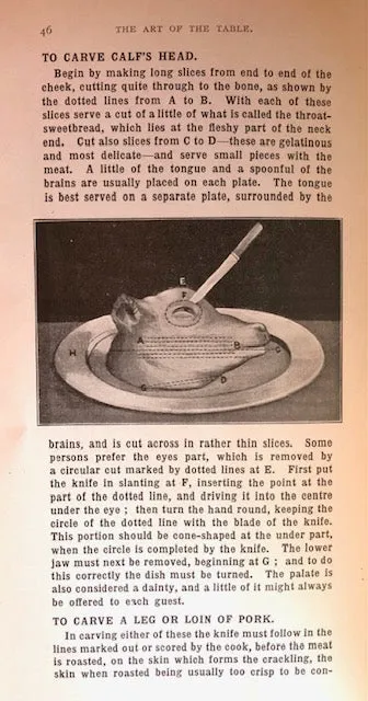 (Etiquette) C. Herman Senn.  The Art of the Table: How to Wait at Table. How to Fold Serviettes. How to Carve.