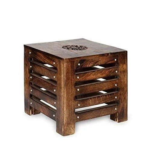 Extreme Wood Wooden Balcony Stool (Color- Brown)