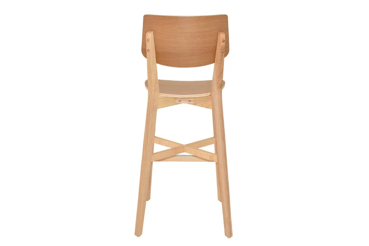 EZ Hospitality Phoenix Cafe and Bar Timber Stool - 760mm Seat Height