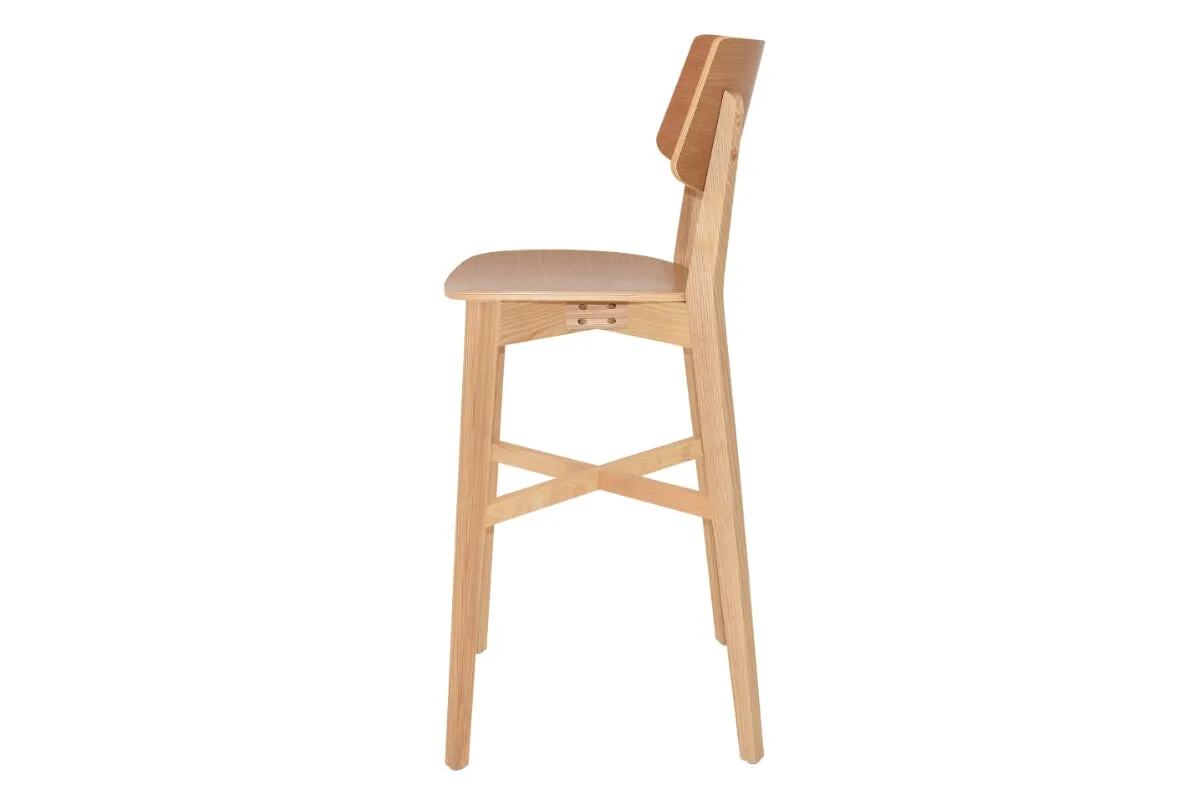 EZ Hospitality Phoenix Cafe and Bar Timber Stool - 760mm Seat Height