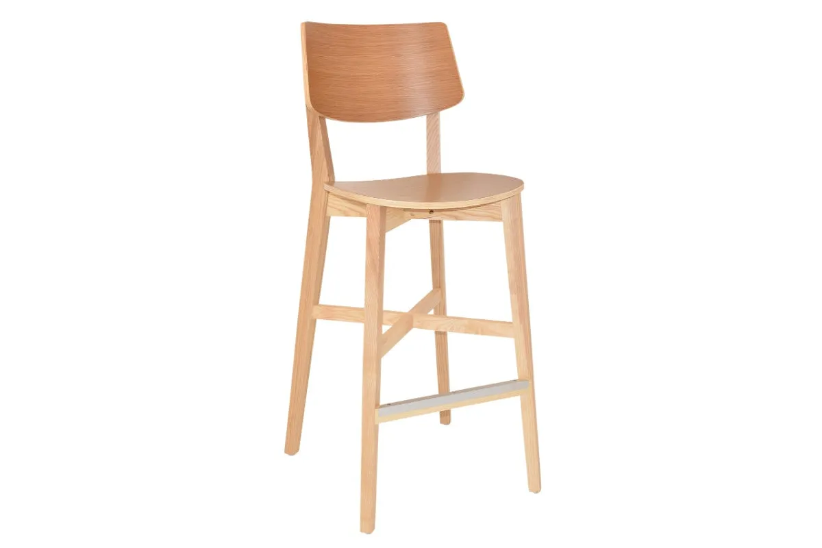 EZ Hospitality Phoenix Cafe and Bar Timber Stool - 760mm Seat Height