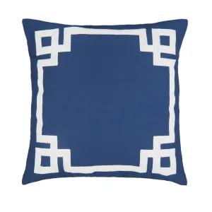 Greek Key Navy Pillow