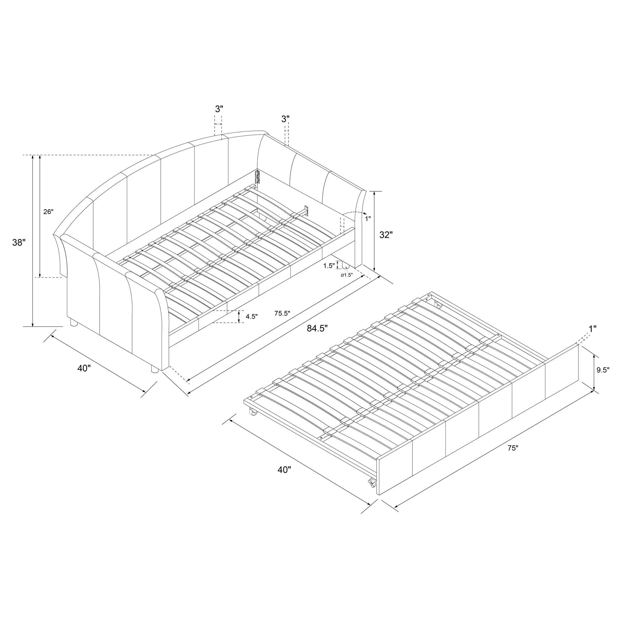 Halle Daybed and Trundle