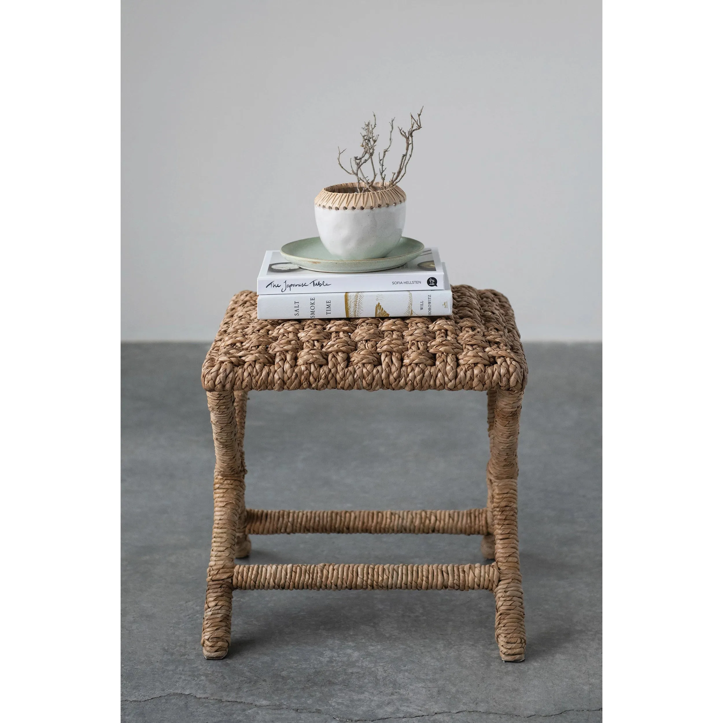 Hand-Woven Seagrass Stool