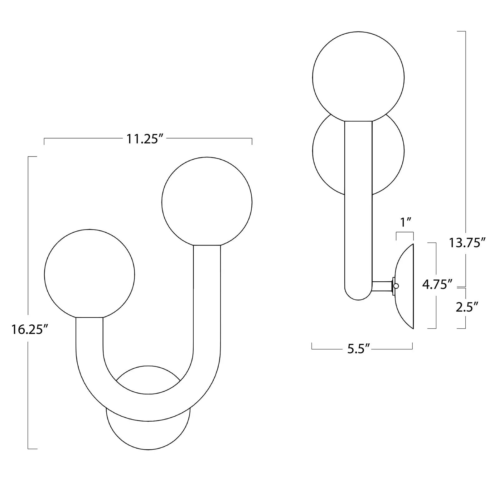 Happy Sconce Left Side (Oil Rubbed Bronze)