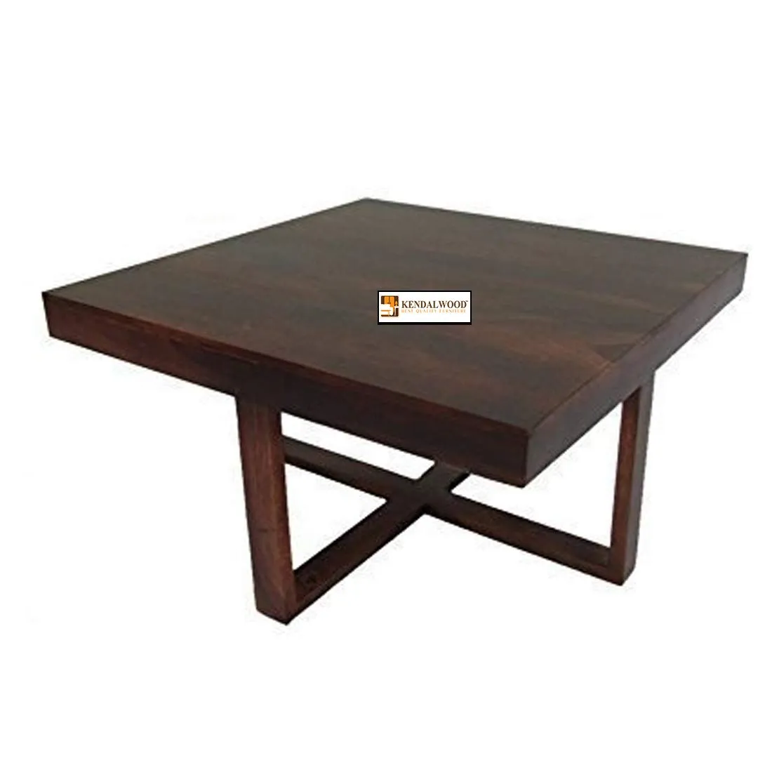 Hariom Handicraft Furniture Sheesham Wood Coffee Table for Living Room with Capsule Cut Stool | Center Table with 4 Stools (Finish Color :- Brown Finish)