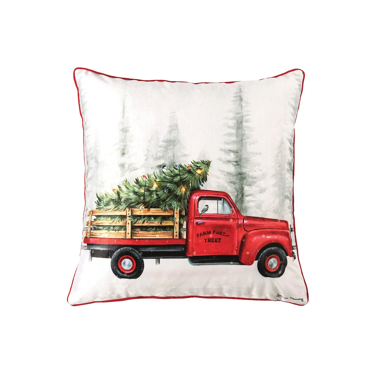 Holiday Truck Cruiser LED Pillow