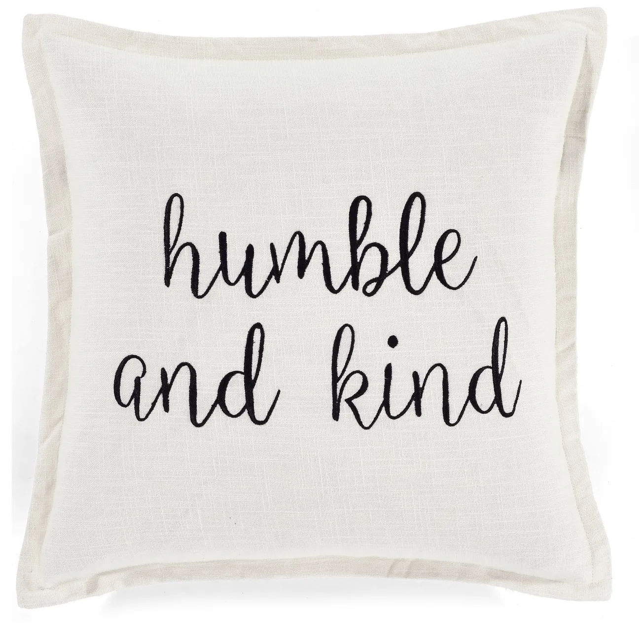 Humble and Kind Script Decorative Throw Pillow Cover