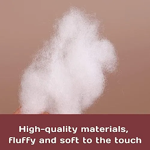 IMSMARTMART Premium Polyester Fiber Fill - Versatile & Washable Stuffing Material for DIY Crafts, Pillows & Toys - White (1900 Grams or 1.9 KG)