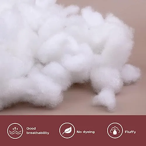 IMSMARTMART Premium Polyester Fiber Fill - Versatile & Washable Stuffing Material for DIY Crafts, Pillows & Toys - White (1900 Grams or 1.9 KG)