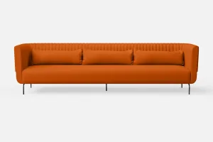 Jackson 4 Seater Sofa Orange Leather