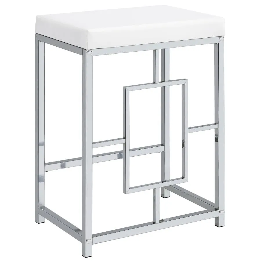 Jackson 5-piece Multipurpose Counter Height Table Set White and Chrome