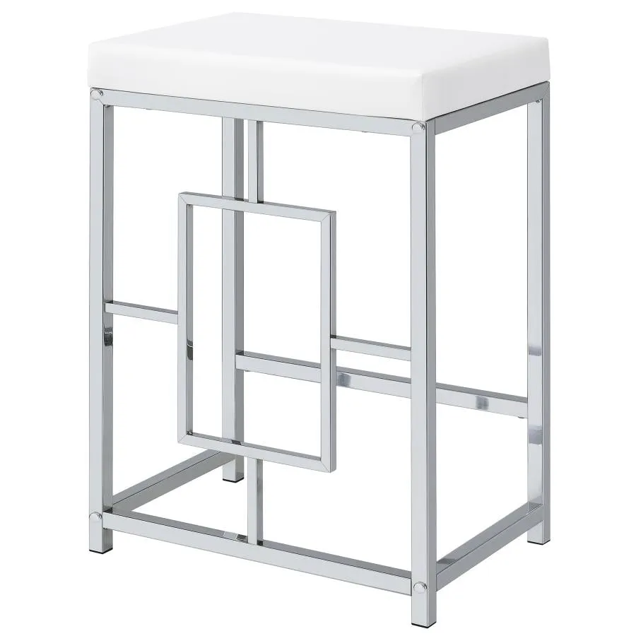 Jackson 5-piece Multipurpose Counter Height Table Set White and Chrome