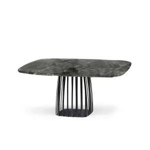 janua | low dining | bc 07 basket table | infinity stone   black base 145x110cm