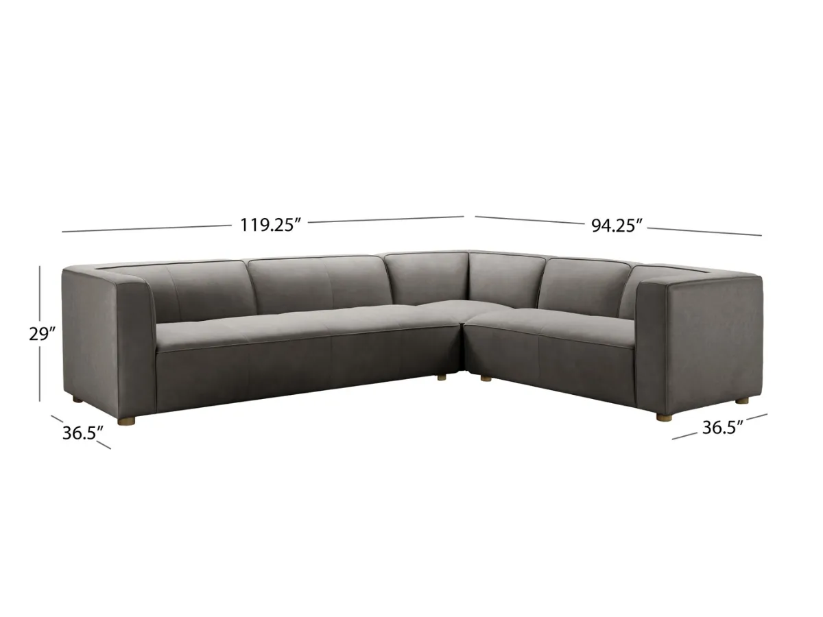 JoJo Fletcher Matteo Nubuck Leather Sectional