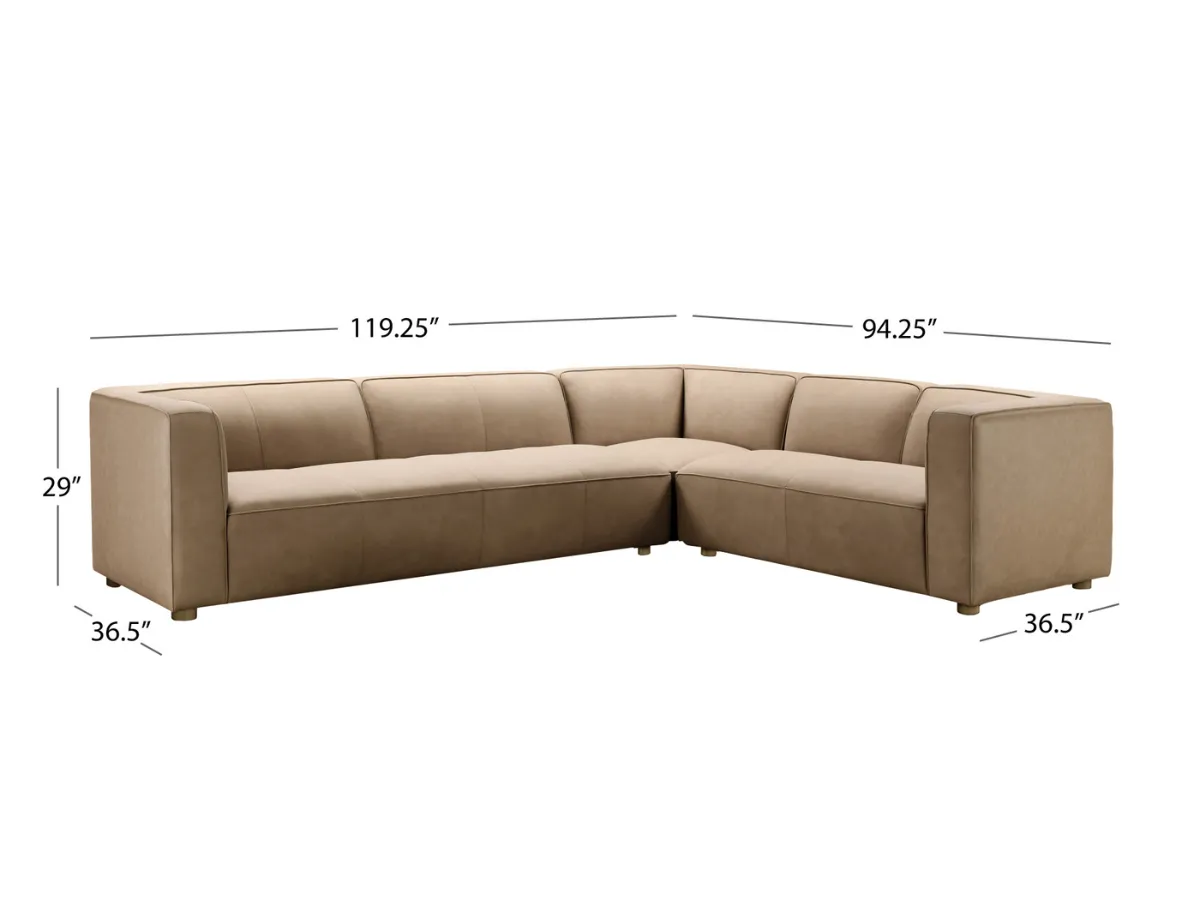 JoJo Fletcher Matteo Nubuck Leather Sectional